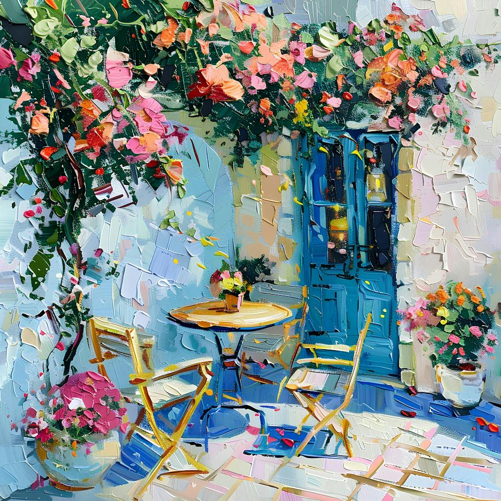 Patio With Flowers