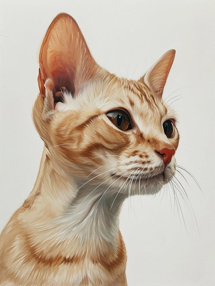 Oriental Shorthair Cat Painting 1