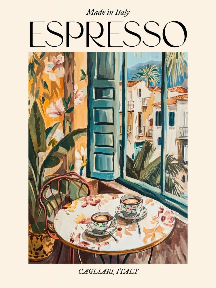 Cagliari Espresso Made In Italy 4 Poster