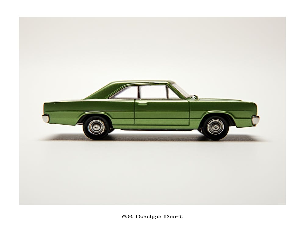 Toy Car 68 Dodge Dart Green Poster