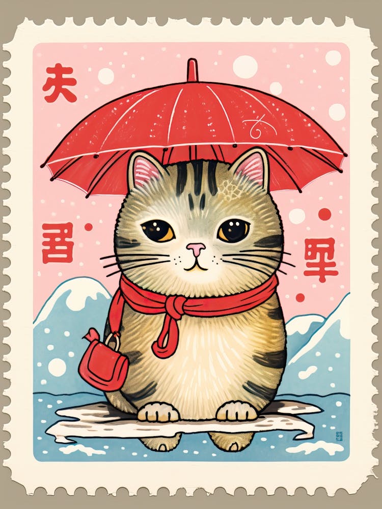 Kawaii Cat Drawings Cat Stamp