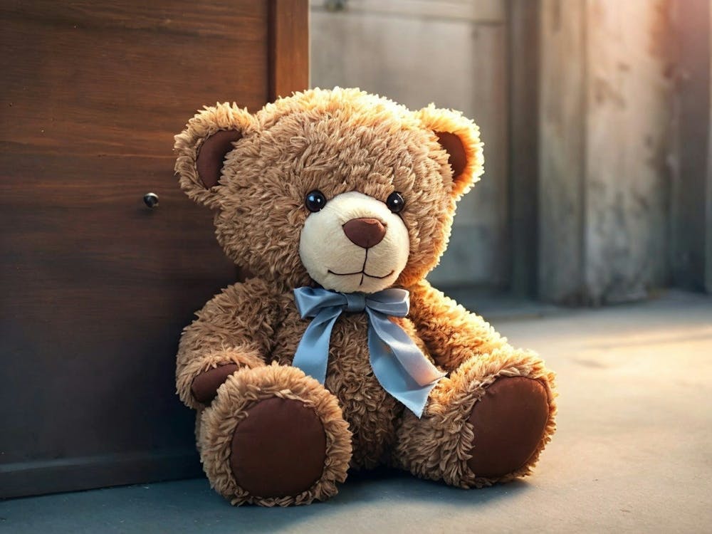 Teddy Bear Sitting On The Floor