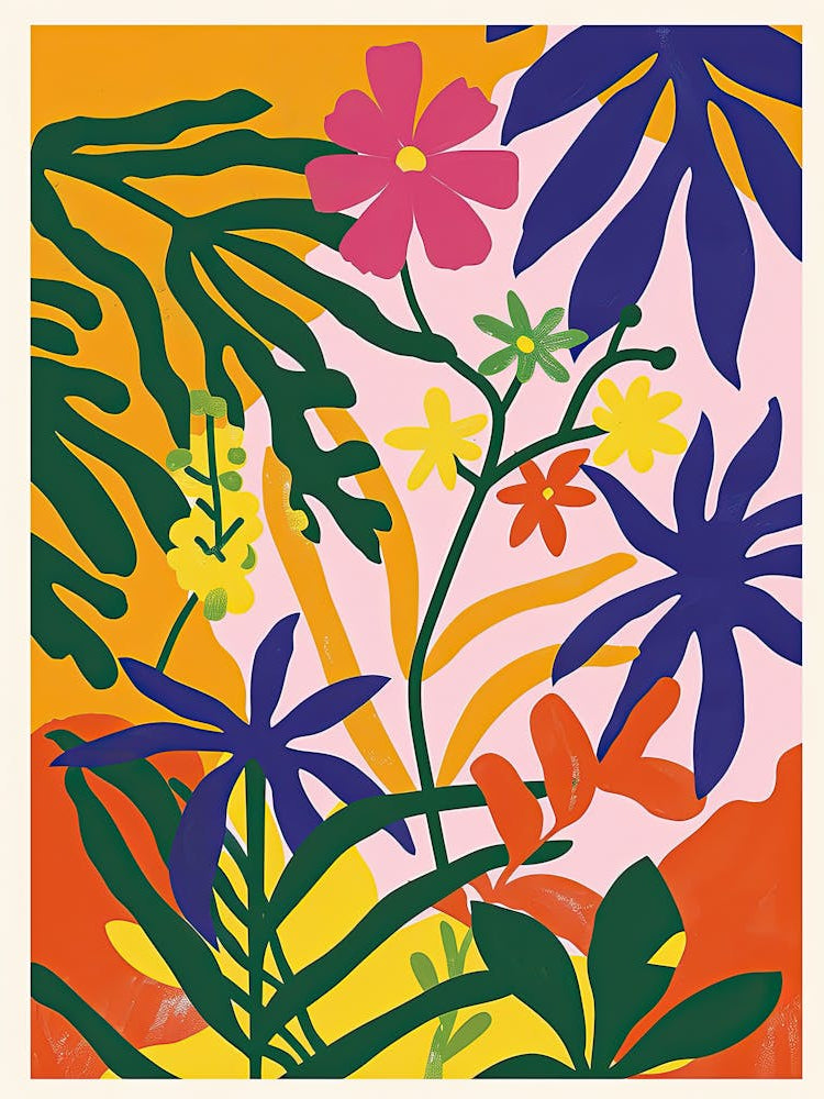 Sunlit Leaves Matisse Style