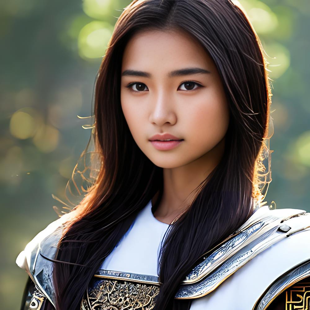 Chinese Girl In Armor