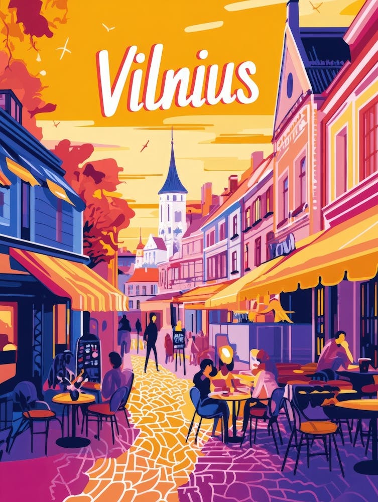 Aihrgdesign A 1970s Inspired Travel Poster For Vilnius 1