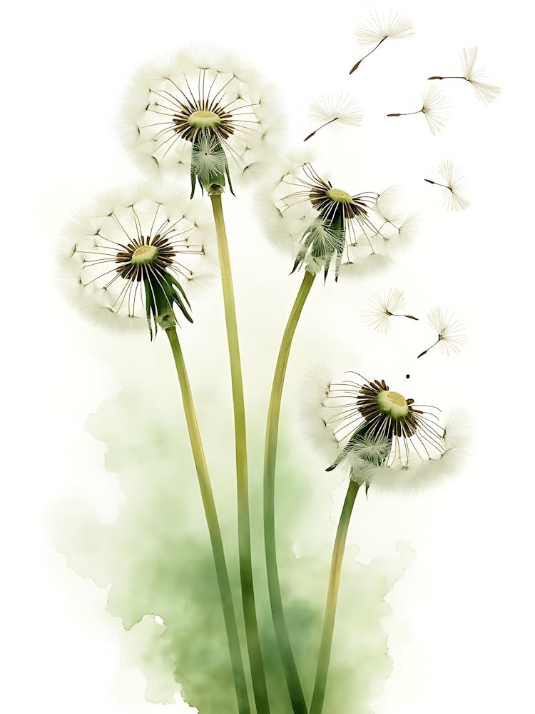 Whimsical Sage Leaves in Watercolor