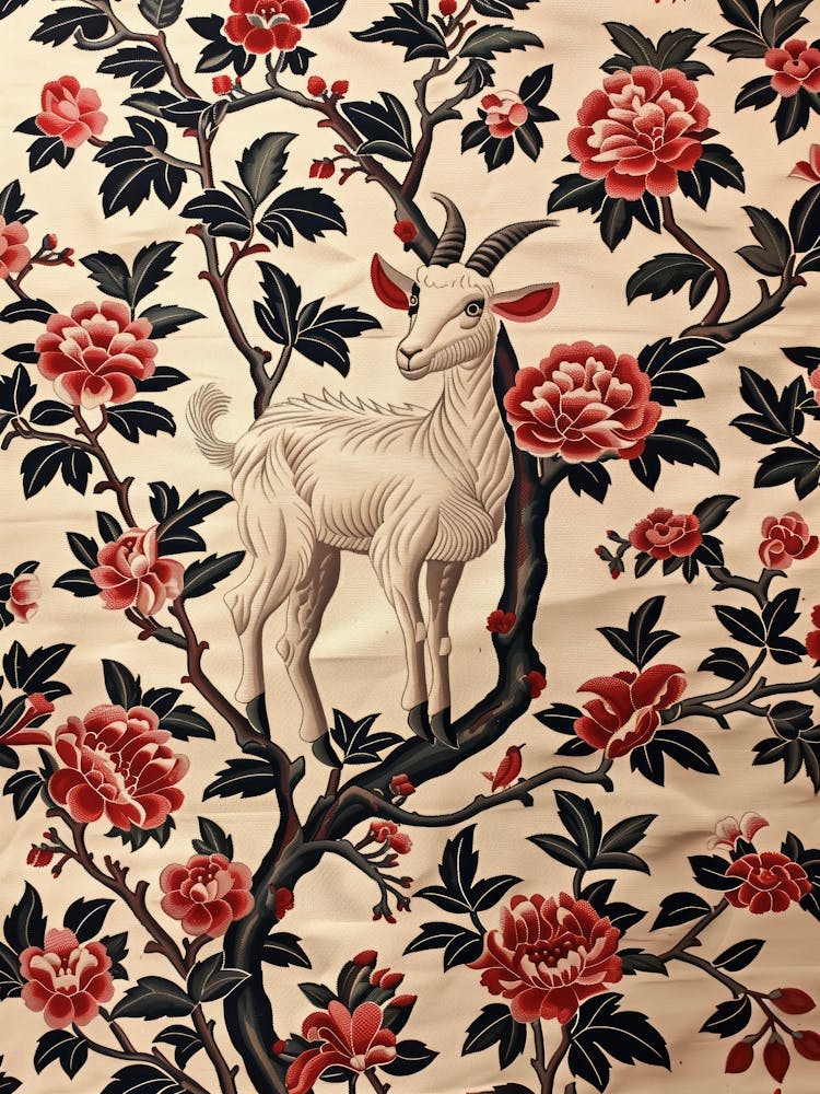 Chinese Lunar Year Of The Goat 3 Full William Morris Style