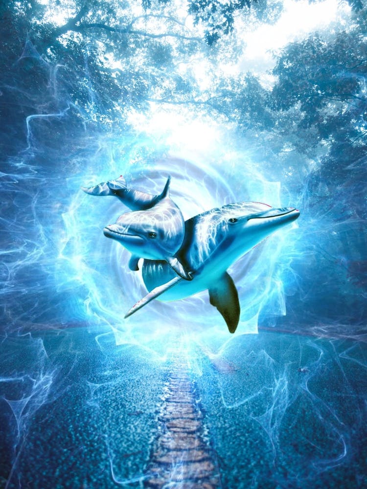 Dolphin Blue Fantasy In The Water