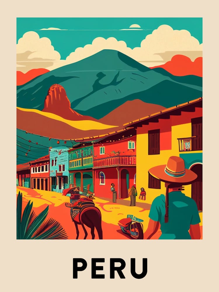Peru 4 Vintage-Reiseposter