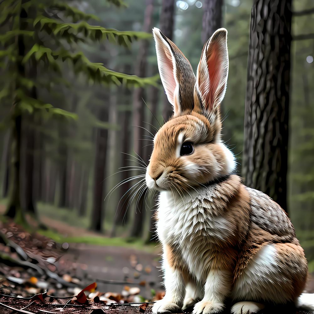 Rabbit In The Forest
