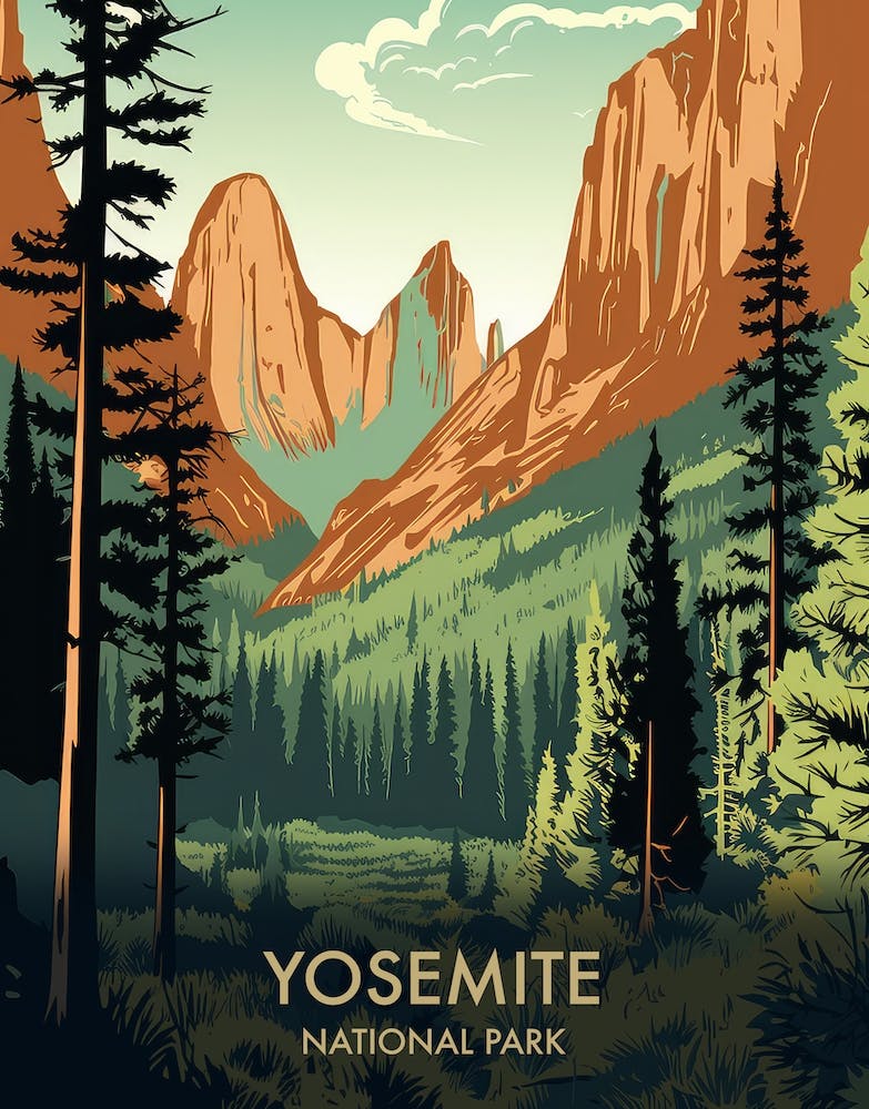 Yosemite National Park Vintage Travel Poster 8