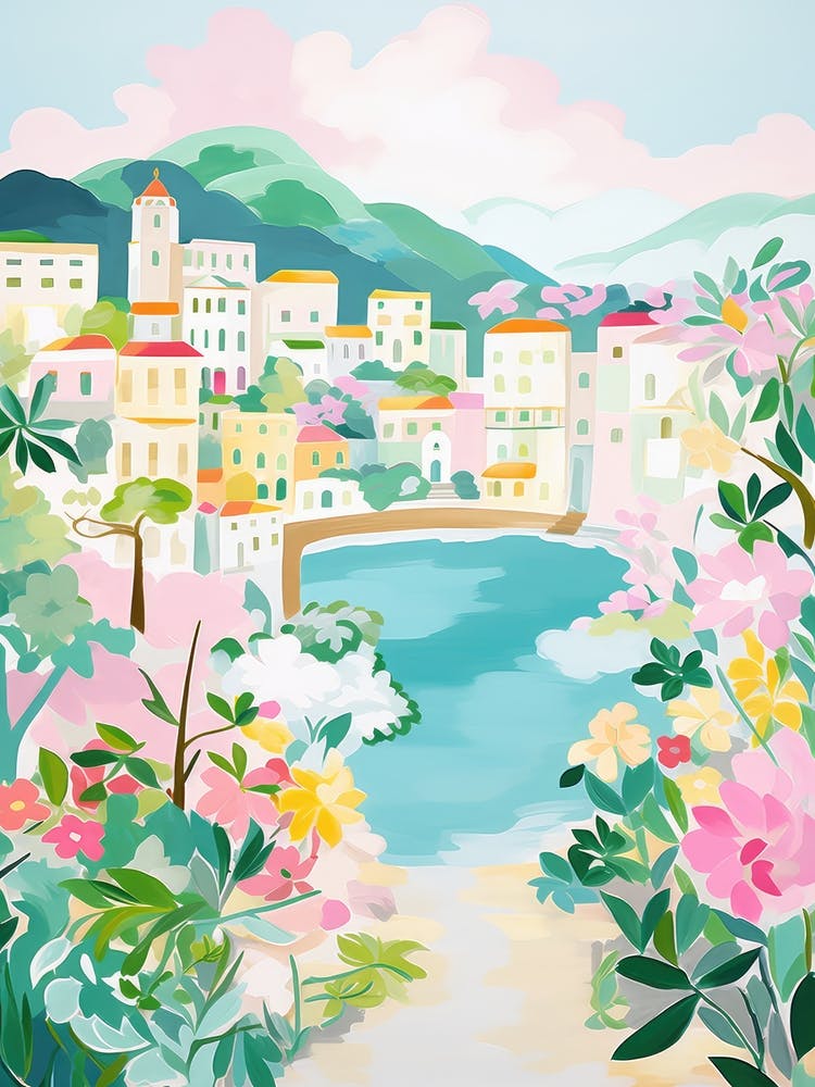 Amalfi Coast Colourful View 1