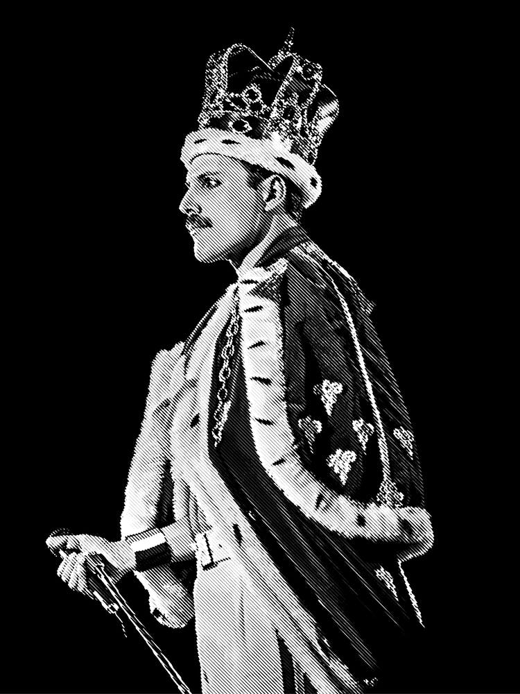Freddie Mercury Queen Line Illustration my style v3