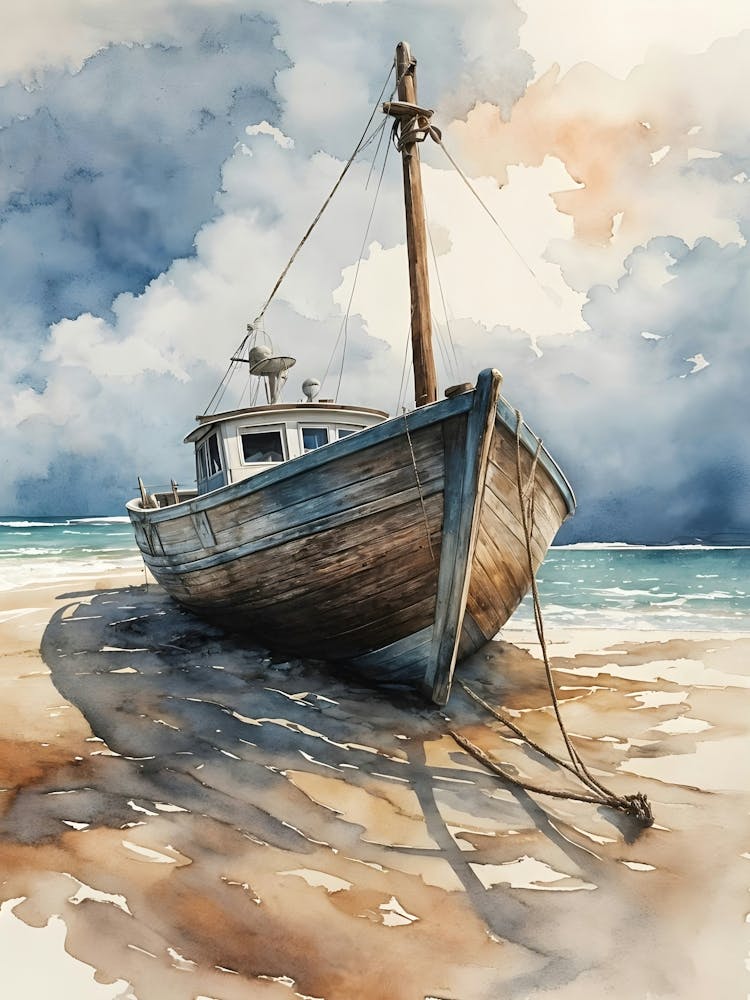 Old Boat On The Beach