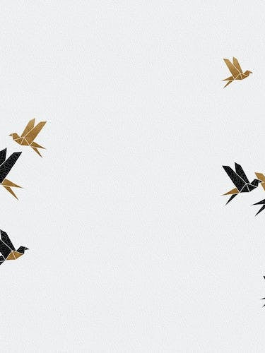 Origami Birds Collage I