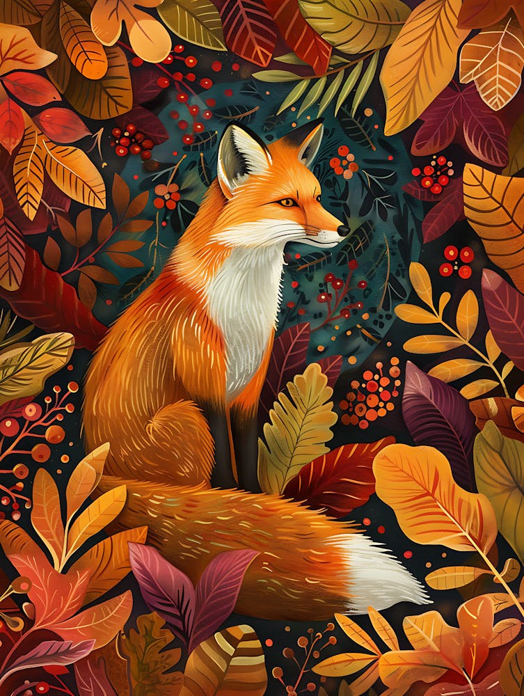 Solitary Fox In The Autumn 5