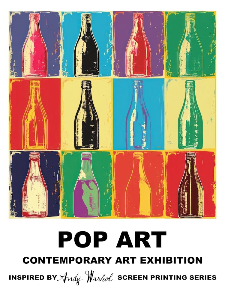 Poster Bottles Pop Art 3