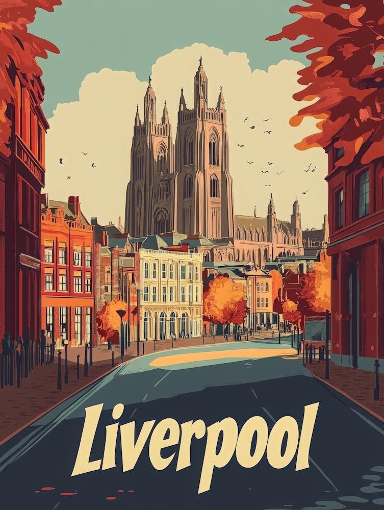 Aihrgdesign A Retro Travel Poster For Liverpool Featuring The Ea48d6b8 B6f0 4d58 9a32 5058fd28f6c9 2