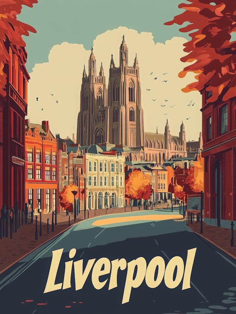 Aihrgdesign A Retro Travel Poster For Liverpool Featuring The Ea48d6b8 B6f0 4d58 9a32 5058fd28f6c9 2