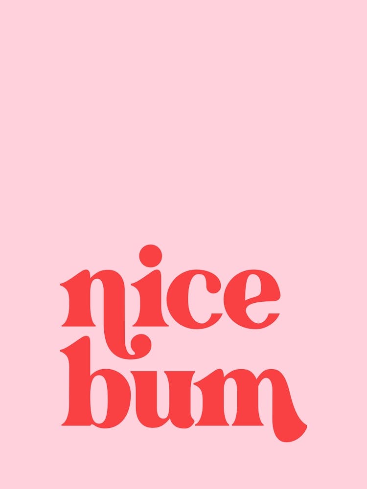Nice Bum - Pink & Red - Bathroom