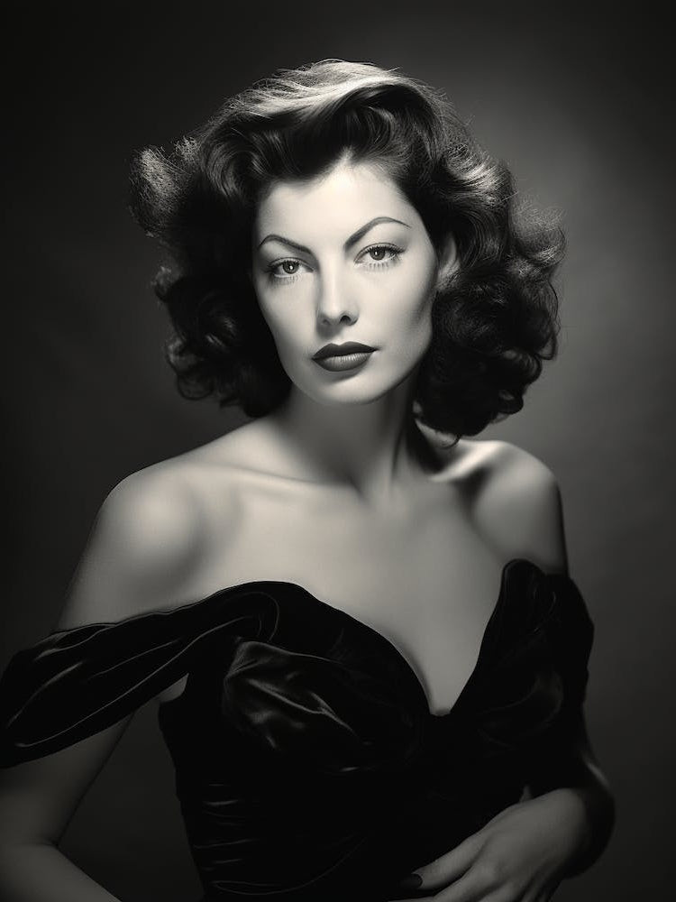 Black And White Photograph Of Ava Gardner 1