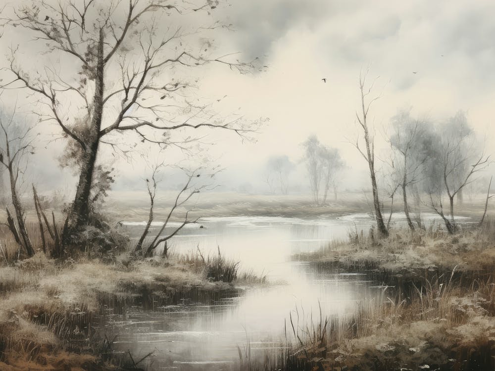 Vintage Winter Landscape
