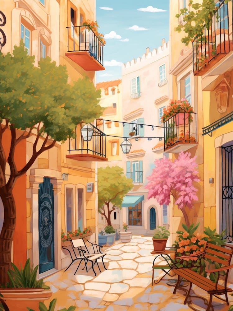 Malaga Spain 10 Illustration