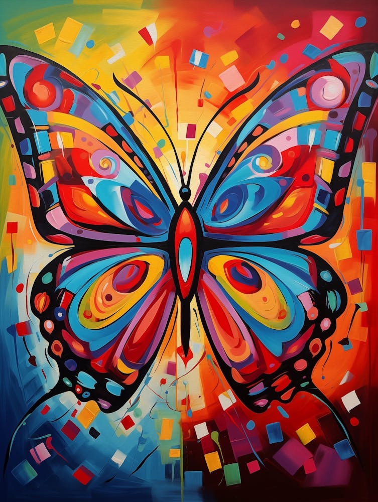 Butterfly 02 - Abstract Vibrant Colorful Modern Style