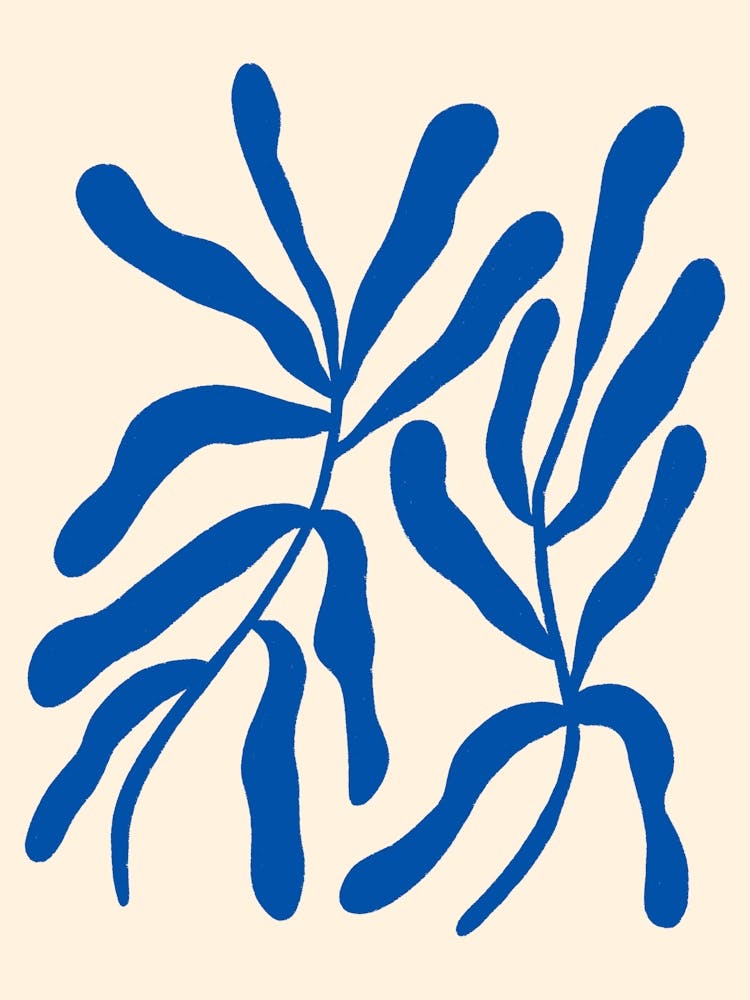 Blaue Stilisierte Äste