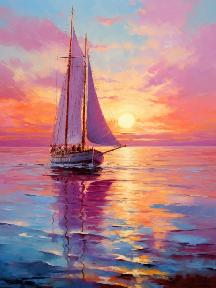 Sailboat At Sunset 8