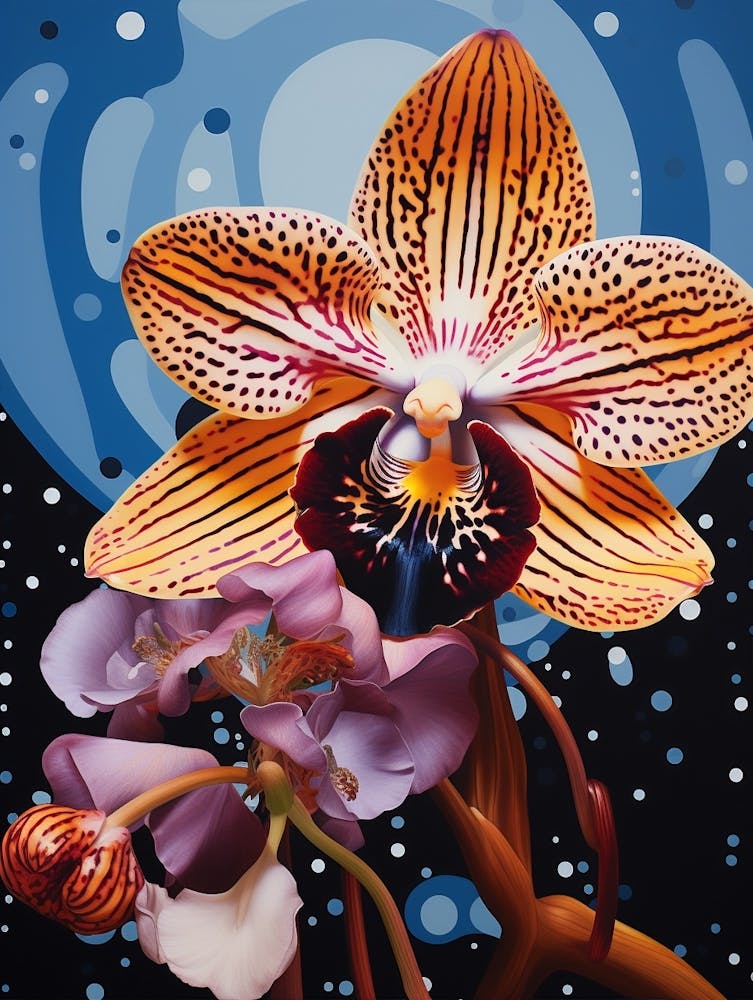 Surreal Florals Orchid 4 Flower Painting