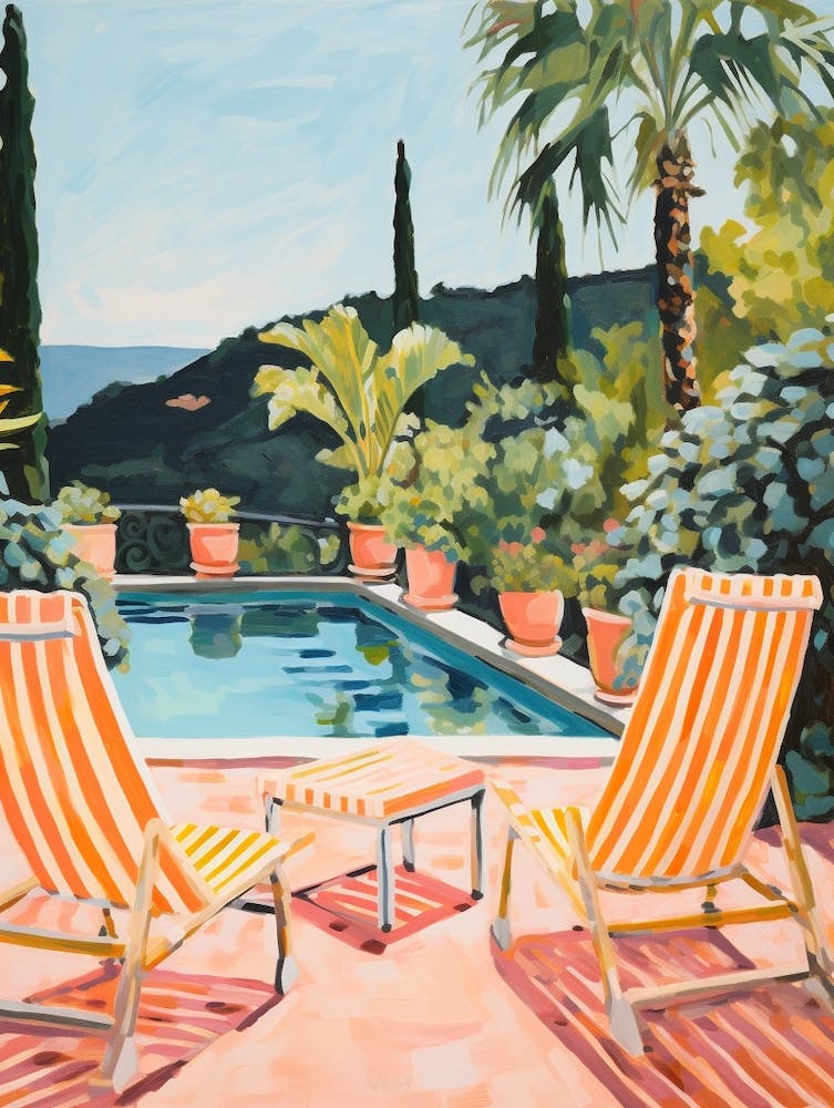 Sun Lounger By The Pool In Capri Italy 3