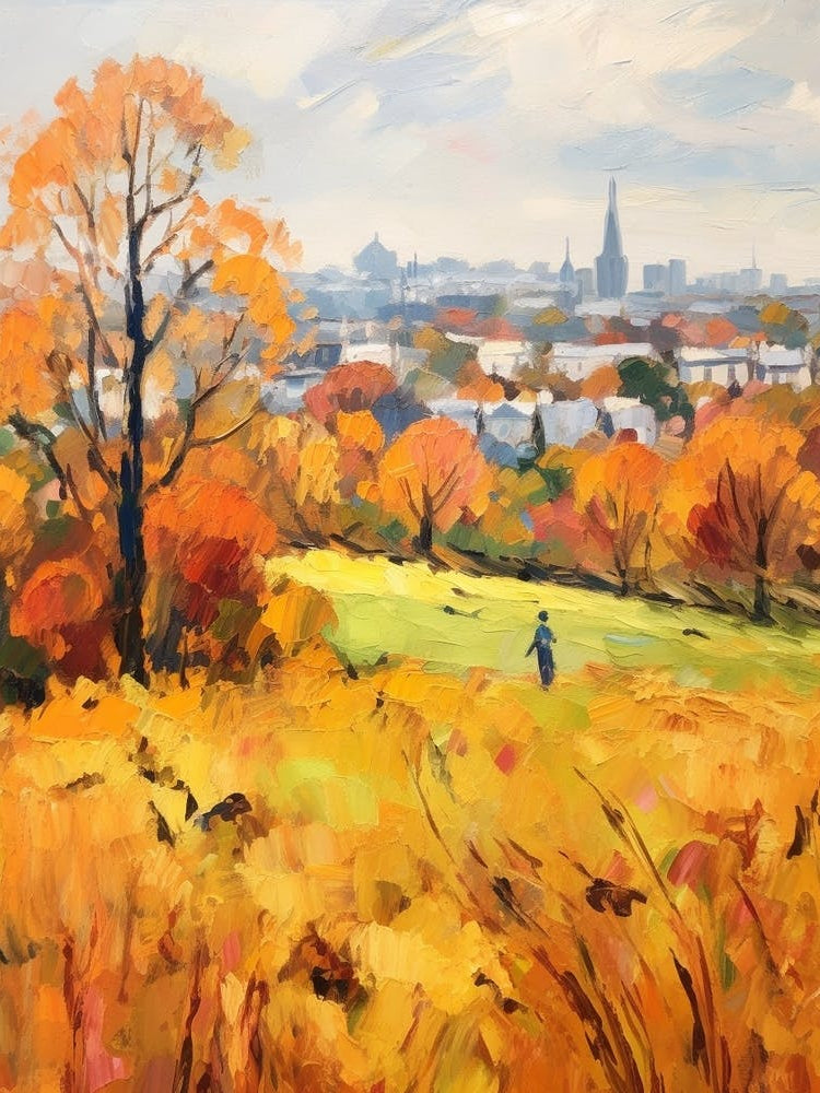 Autumn City Park Painting Primrose Hill London 2