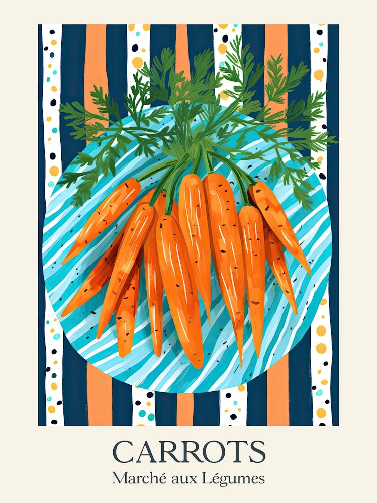 Marche Aux Legumes Carrots Summer Illustration 4