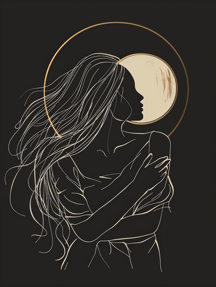 Moon And A Woman