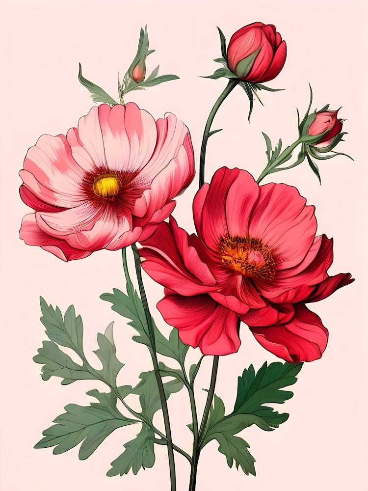 Cosmos Flowers 4