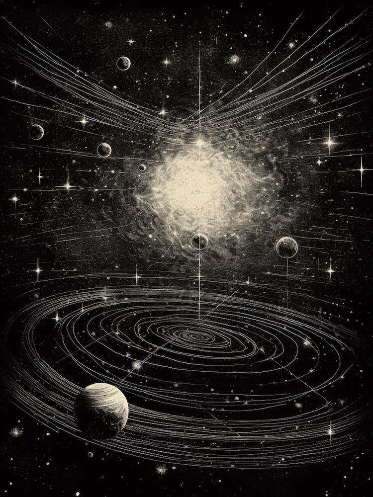 Dark Solar System Fine Line