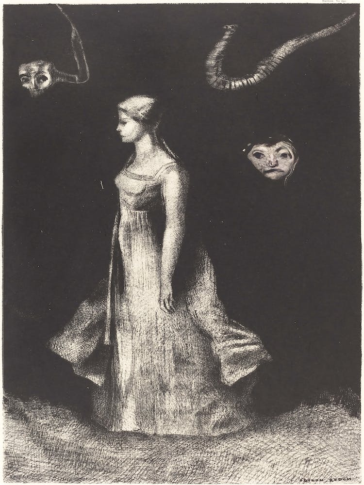 Haunting (Obsession), (1894), Odilon Redon