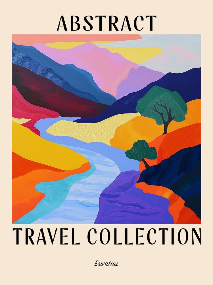 Abstract Travel Collection Poster Eswatini