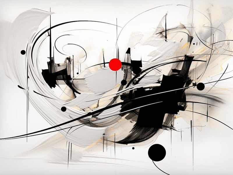 Harmony Abstract Black And White 1