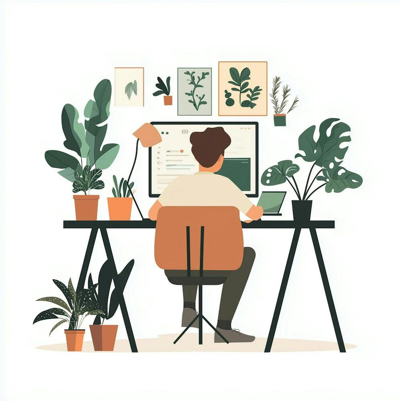 Man Working At Desk