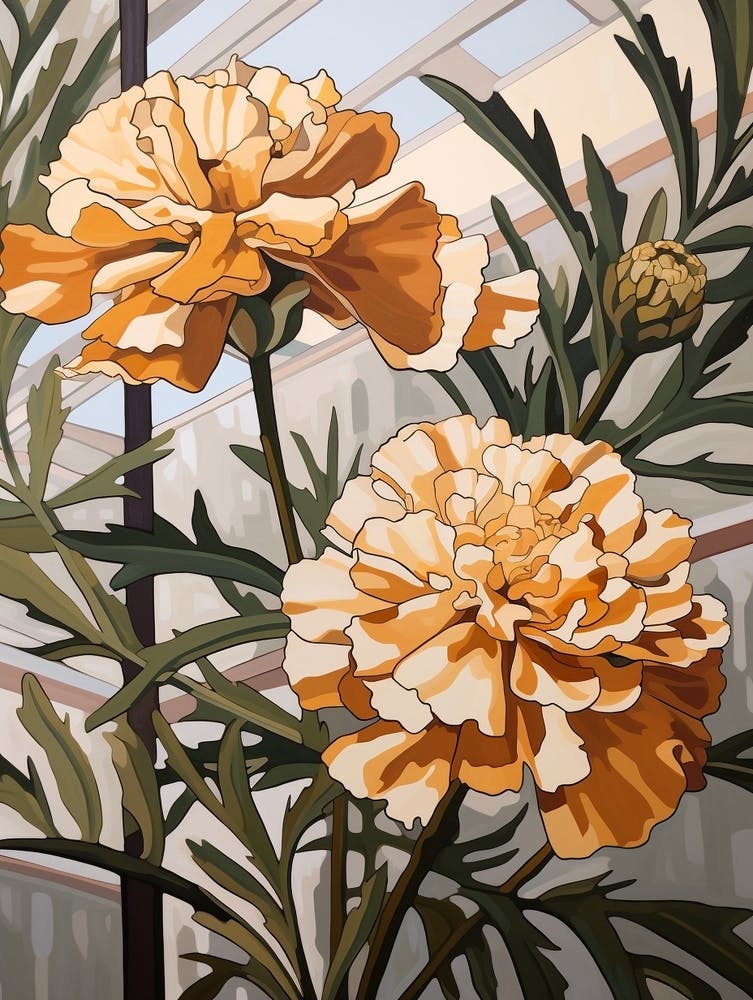 Marigold 2 Flower Painting
