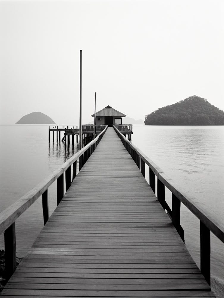 Langkawi, Malaysia, Black And White Old Photo 2