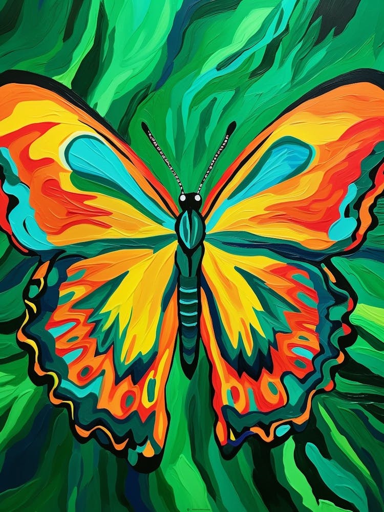 Pop Art Malachite Butterfly 3
