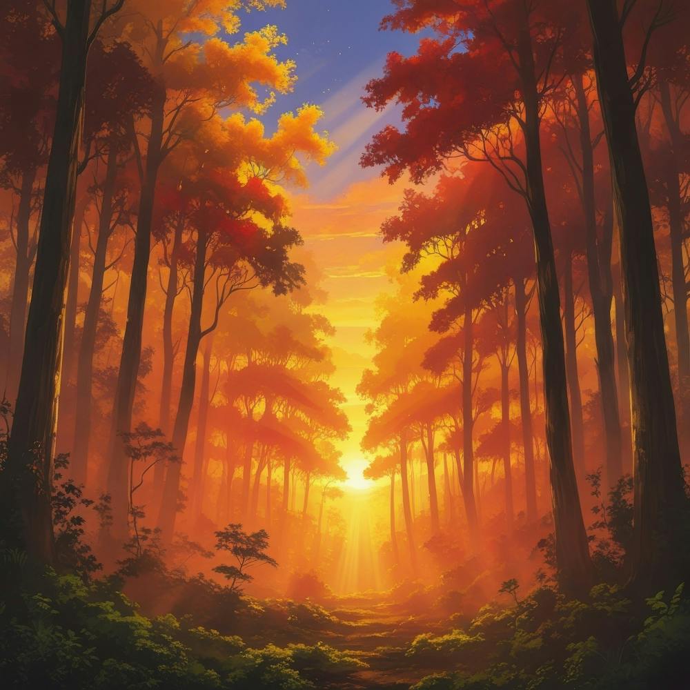 Sunset In The Forest 17