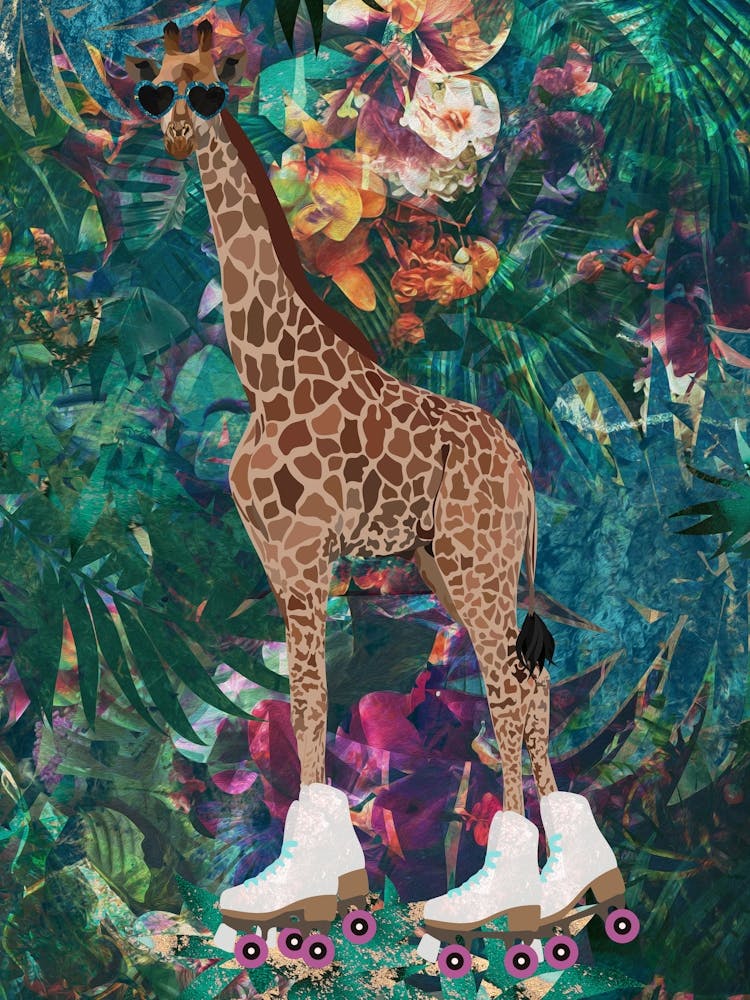 Giraffe On Roller Skates