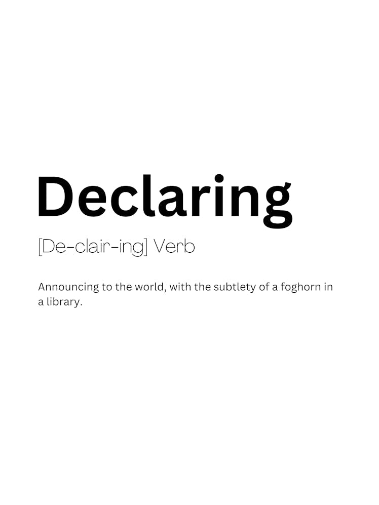 Declaring Definition Meaning