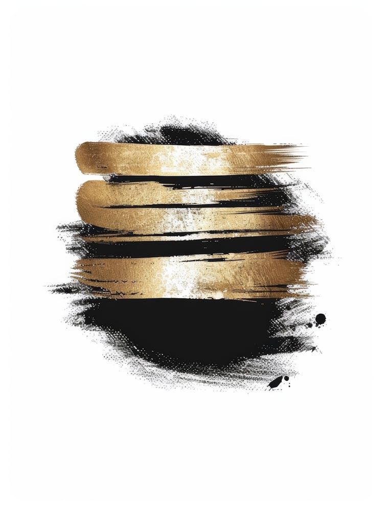 Gold Brush Strokes