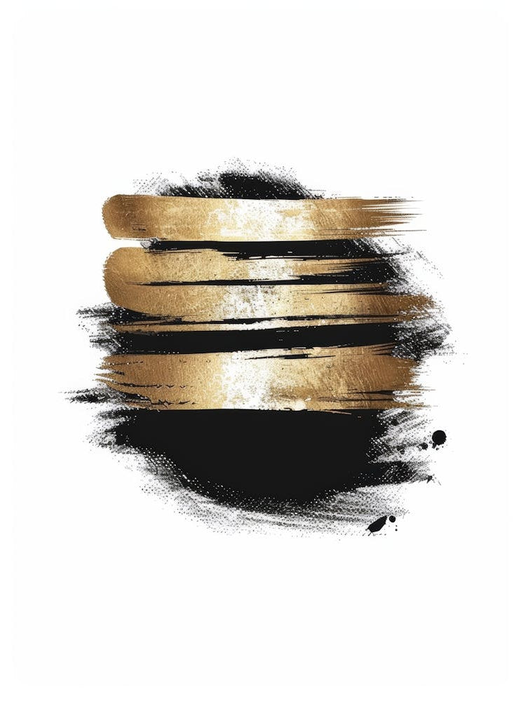Gold Brush Strokes