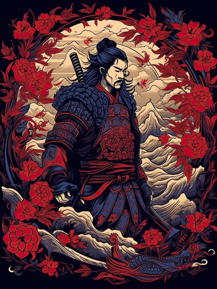 Samurai Edo Kiriko Illustration 8